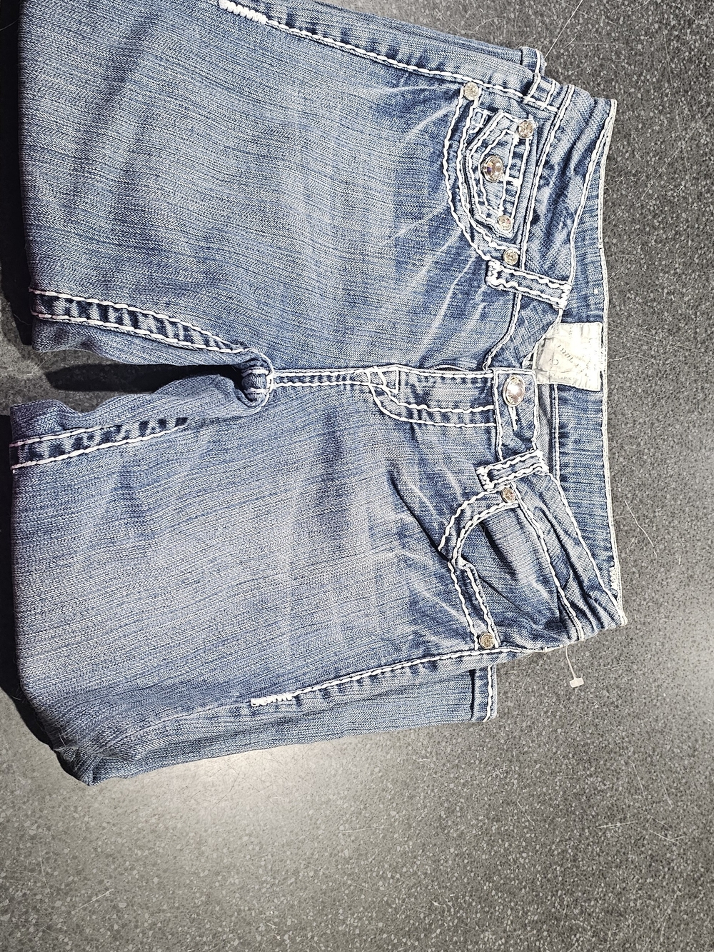 L.A. idol Light Blue Distressed Jean Shorts